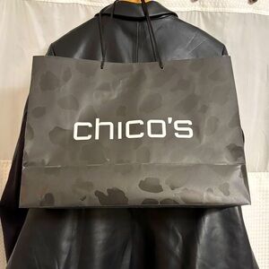 Chico's Faux leathere peplum blazer Size 2